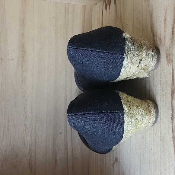 Coach and Four Womens Espadrilles Black Open Toe Wedge Sandals - Picture 6 of 9